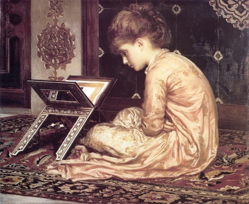 Lord Frederick Leighton (1830-1896) Study_At_a_Reading_Desk 1877  OST Sudley House Liverpool
