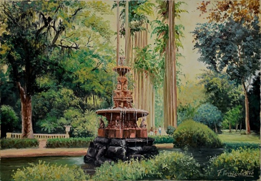 FERNANDO CORRÊA E CASTRO (1933) - Jardim Botânico-RJ, ost, 55 X 38. Assinado no c.i.d.