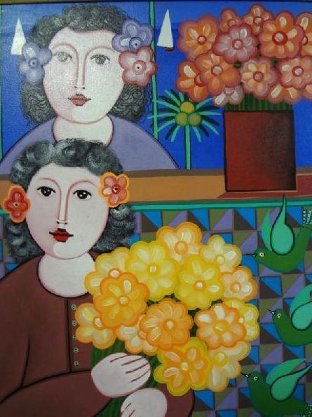 ADELSON DO PRADO (1944) Flores Amarelas, o.s.t. - 61 x 50 cm. Ass. dat. 2002