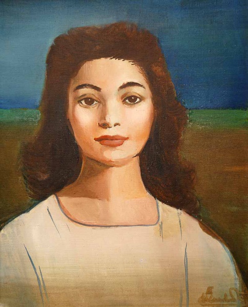 DI CAVALCANTI - Retrato feminino - OST  - 70 x 90 cm