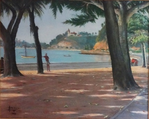 albano-carvalho-praia-das-pitangueiras-o-s-t-635-x-79-cm-assinado-e-datado-1948-no-c-i-e-e-titulado-localizado-ilha-do-governador-rj