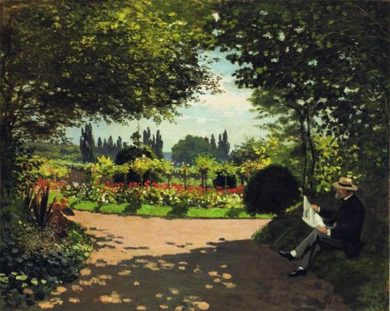 Adolphe Monet in the Garden of Le Coteau at Sainte-Adresse, 1867. Claude Monet (French, 1840-1926). Oil on canvas; 82.6 x 100.6 cm.